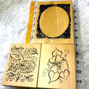 Wooden stamps - large stamp bundle